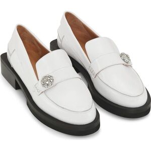 Ganni Jewel Buckle Loafers